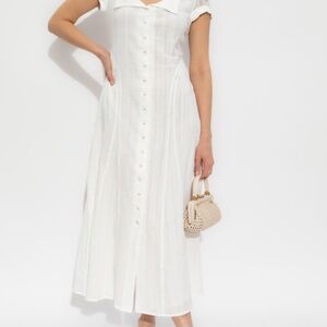 Cult Gaia Jeanie Cotton Shirtdress Off White Sz 4